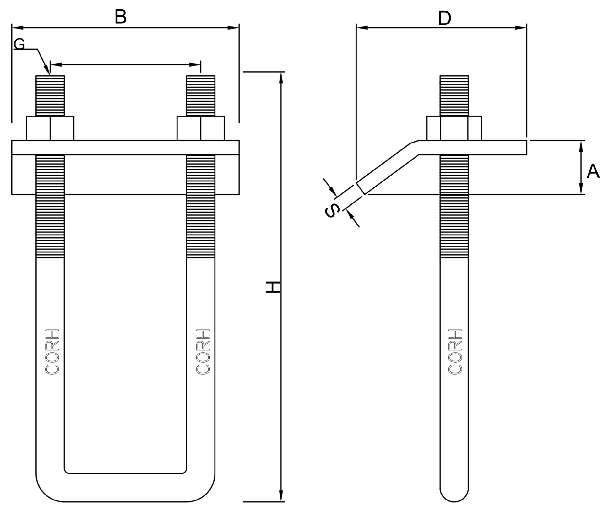 corhstrut piastra fissaggio