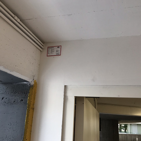New parking in Varese (Lombardia, Italy) – Passive fire protection range