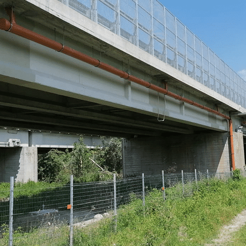 Ponte sulla Dora Baltea – Collari con gomma AISI 304
