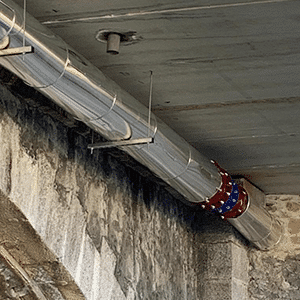 Ponte Margaroli – staffaggio acquedotto