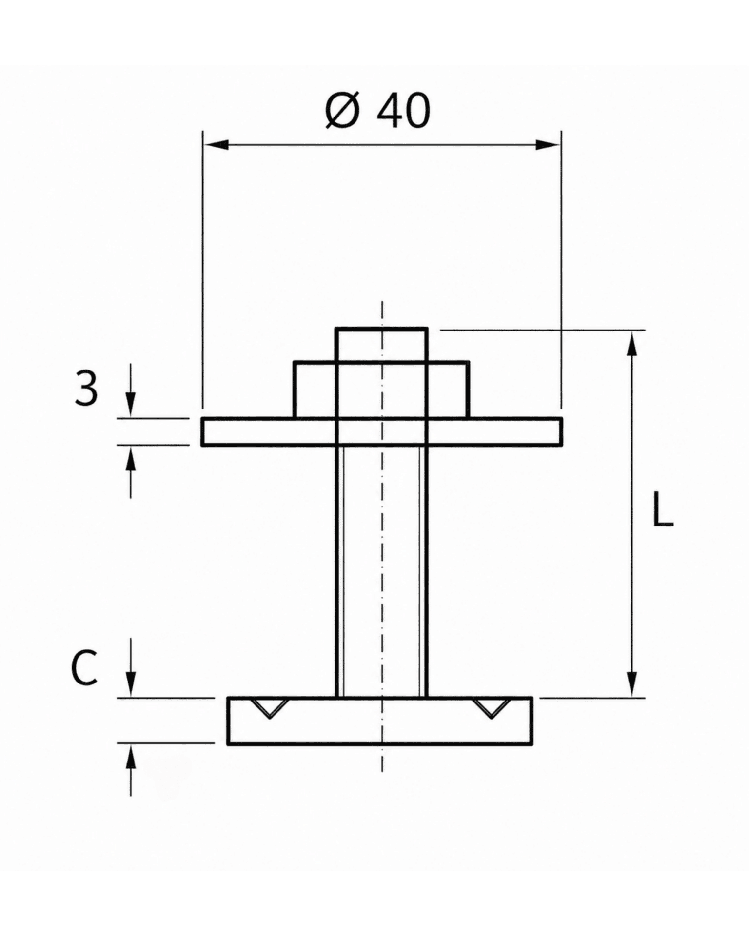 CorSTRUT dado scivolante con perno