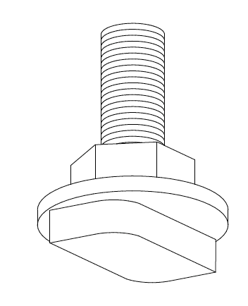 6590 CorRail dado scivolante preassemblato con perno