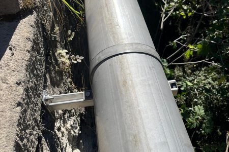 Staffaggio in acciaio INOX lungo ponte – Provincia di Grosseto