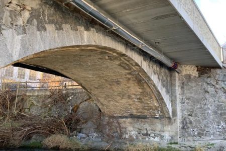 Ponte Margaroli – staffaggio acquedotto