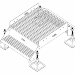Disegno scavalco industriale senza protezione e 1 gradino Disegno scavalco industriale senza protezione e 1 gradino
