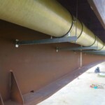 Staffaggio tubazione lungo viadotto in provincia di Novara